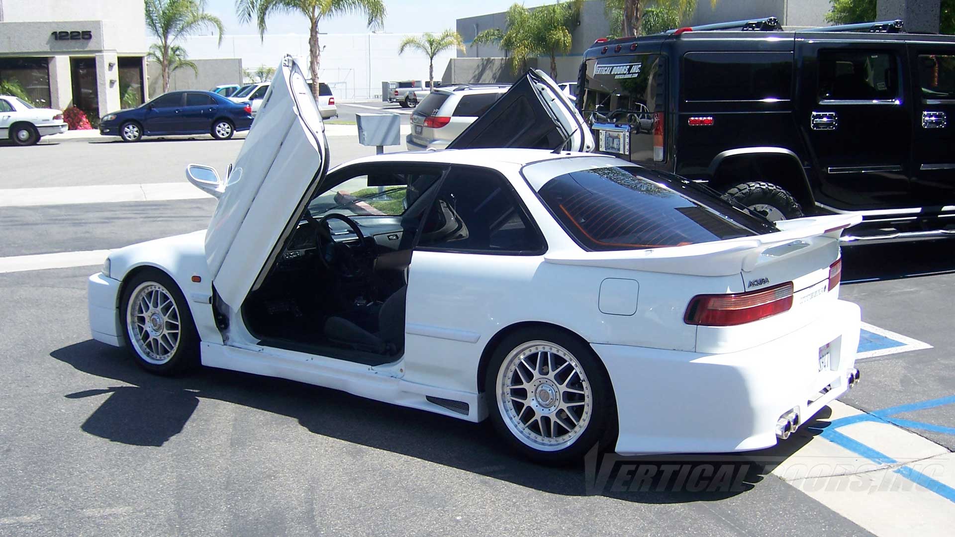 Acura Integra 1990-1993 3DR/4DR Vertical Lambo Door Conversion Kit by Vertical Doors Inc., VDCAI9093, lambo doors, vertical doors, door conversion, scissor doors, butterfly doors, wing doors,