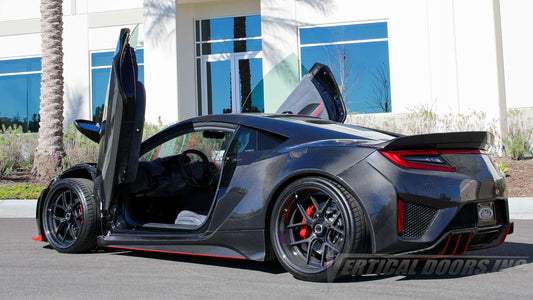 Acura NSX 2017-2022 Vertical Lambo Door Conversion Kit by Vertical Doors Inc., VDCANSX17, Acura NSX lambo doors, Acura NSX vertical doors, Acura NSX door conversion, Acura NSX scissor doors, Acura NSX butterfly doors, Acura NSX wing doors, lambo doors, vertical doors, door conversion, scissor doors, butterfly doors, wing doors,