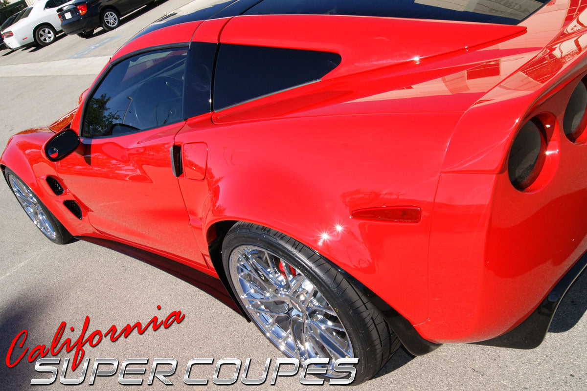 Side Skirts Wide Style for Chevrolet Corvette C6 Z06, ZR1, Grand Sport, and Wide Body