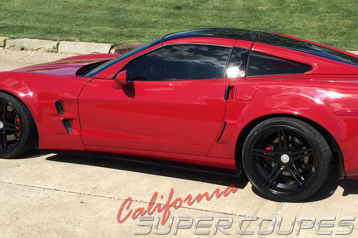 Side Skirts Wide Style for Chevrolet Corvette C6 Z06, ZR1, Grand Sport, and Wide Body