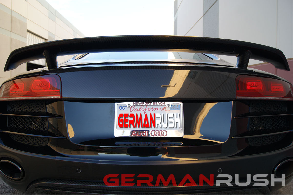Wing GT Style for Audi R8 2007-2015 in Carbon Fiber or Fiberglass