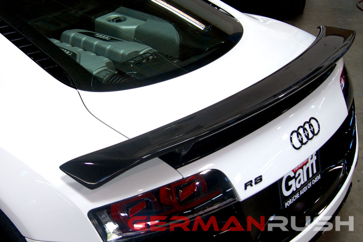 Wing GT Style for Audi R8 2007-2015 in Carbon Fiber or Fiberglass