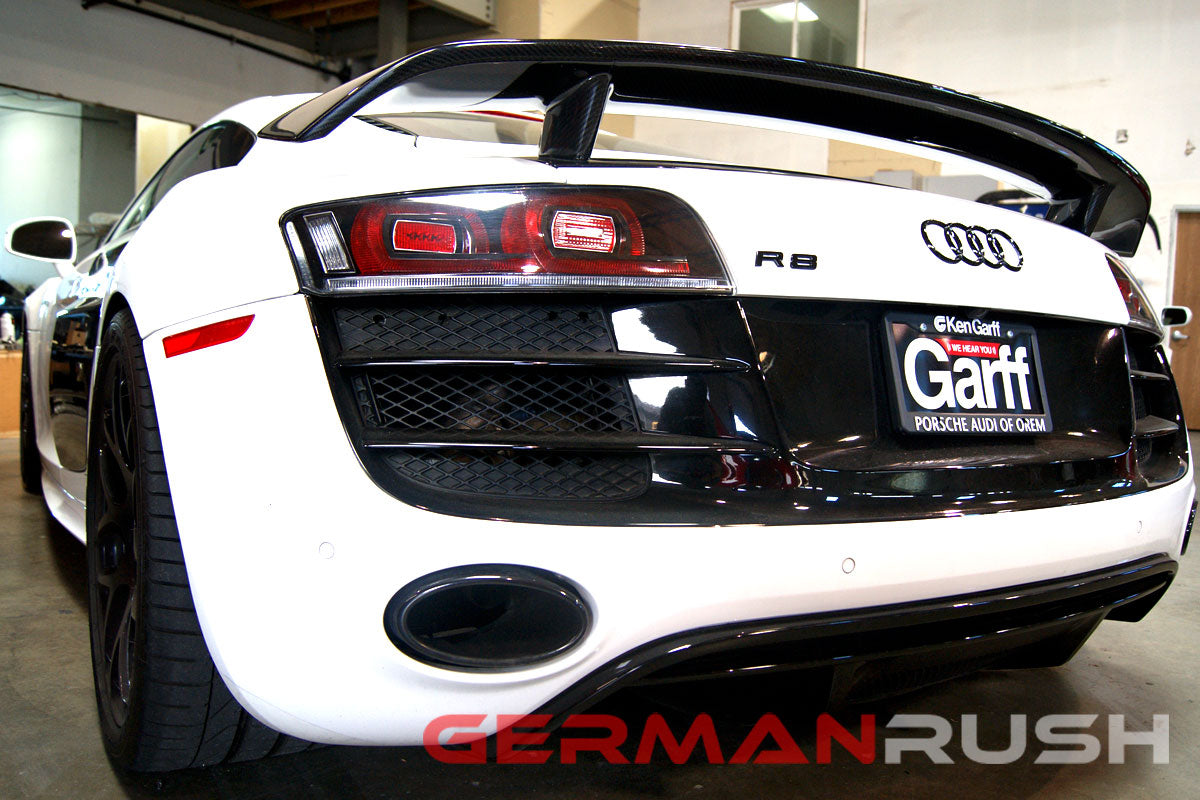 Wing GT Style for Audi R8 2007-2015 in Carbon Fiber or Fiberglass