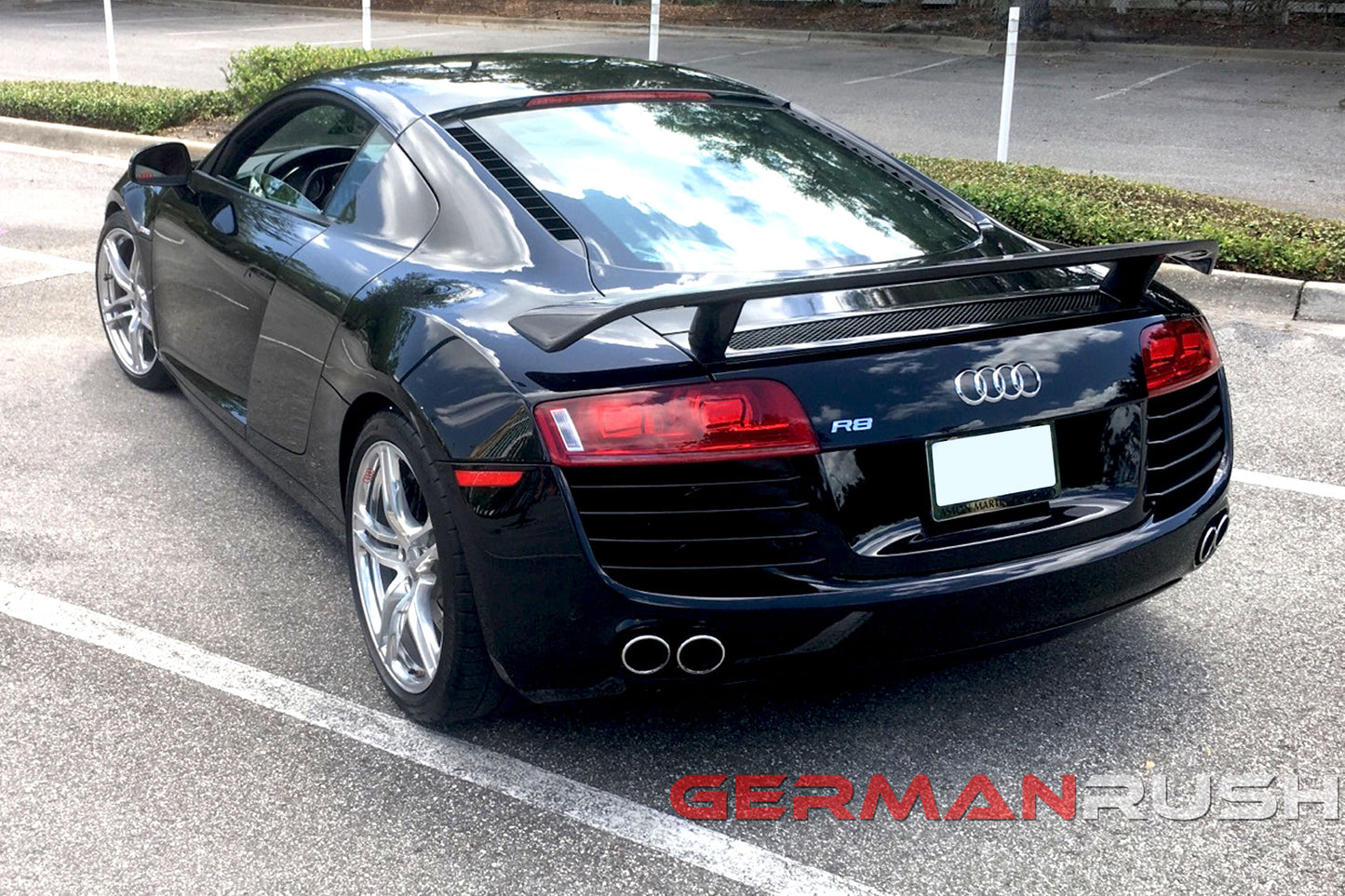 Wing GT HI Style for Audi R8 2007-2015 in Carbon Fiber or Fiberglass