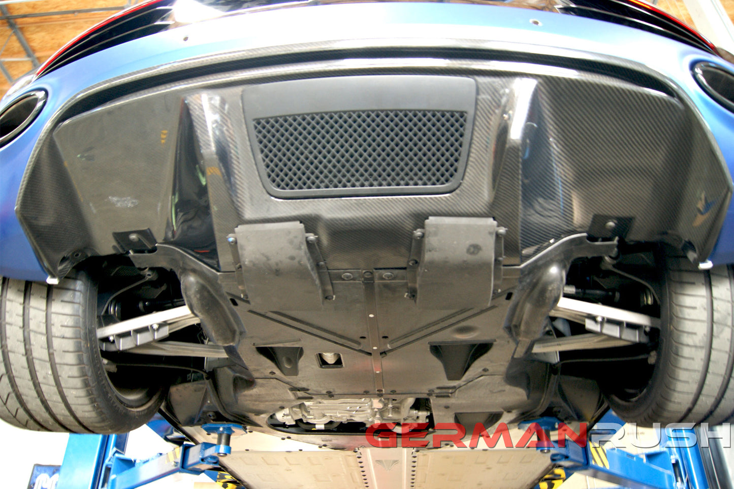 Rear Diffuser V10 Style for Audi R8 2009-2012 in Carbon Fiber or Fiberglass