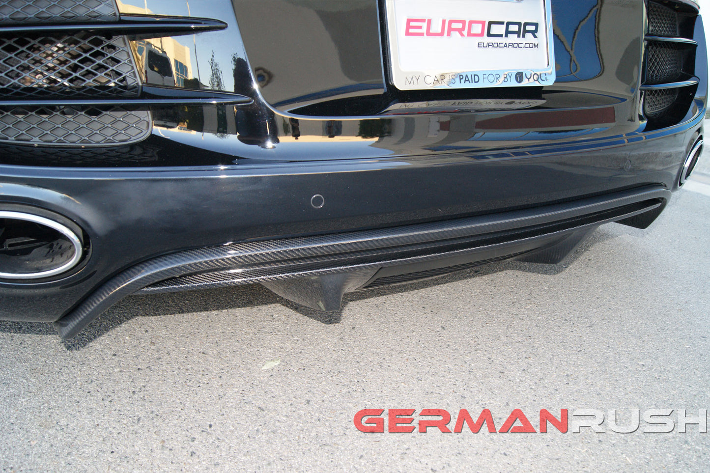 Rear Diffuser V10 Style for Audi R8 2009-2012 in Carbon Fiber or Fiberglass