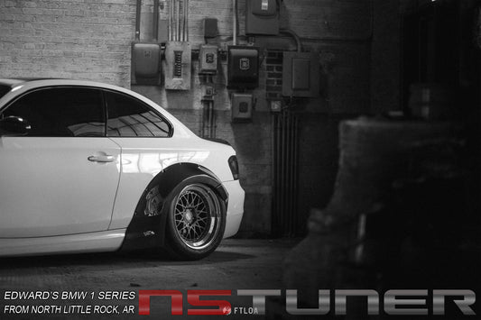 Rear Wide Body Flares for the BMW 1 Series E82 E88 135i 128 in Carbon Fiber and Fiberglass