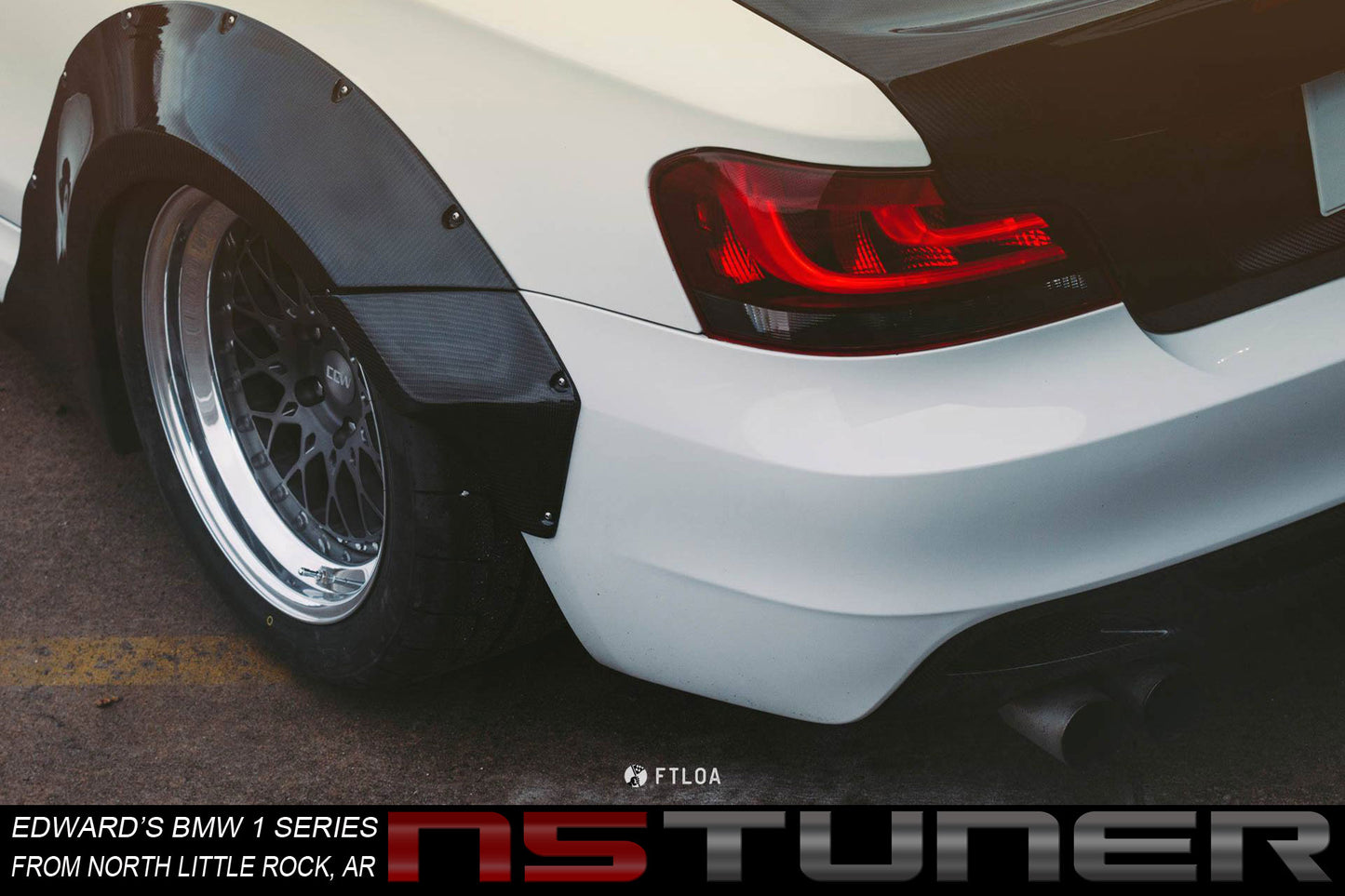 Rear Wide Body Flares for the BMW 1 Series E82 E88 135i 128 in Carbon Fiber and Fiberglass
