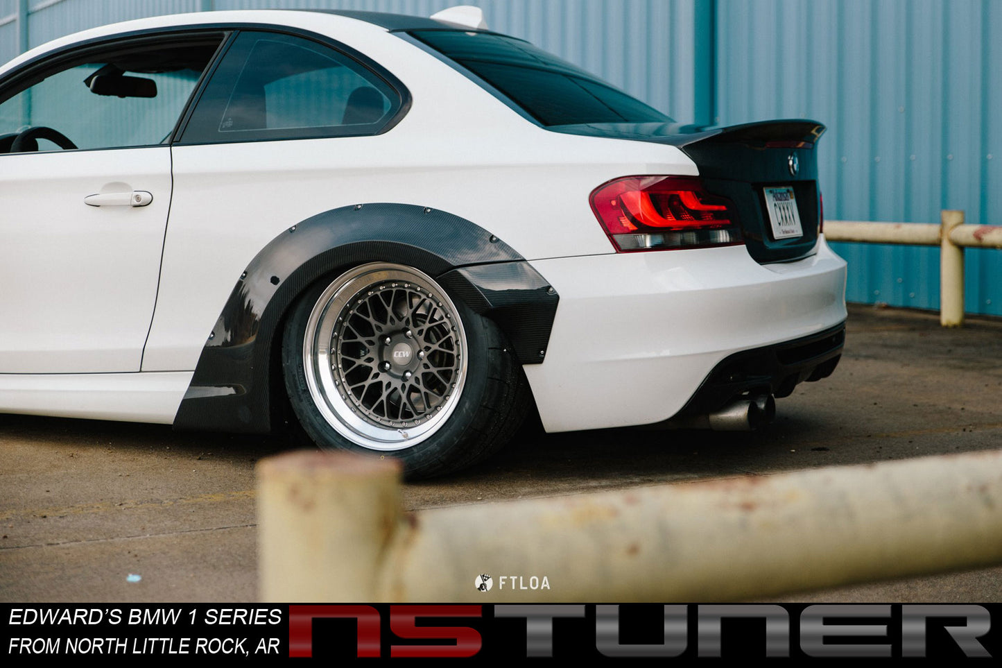 Rear Wide Body Flares for the BMW 1 Series E82 E88 135i 128 in Carbon Fiber and Fiberglass