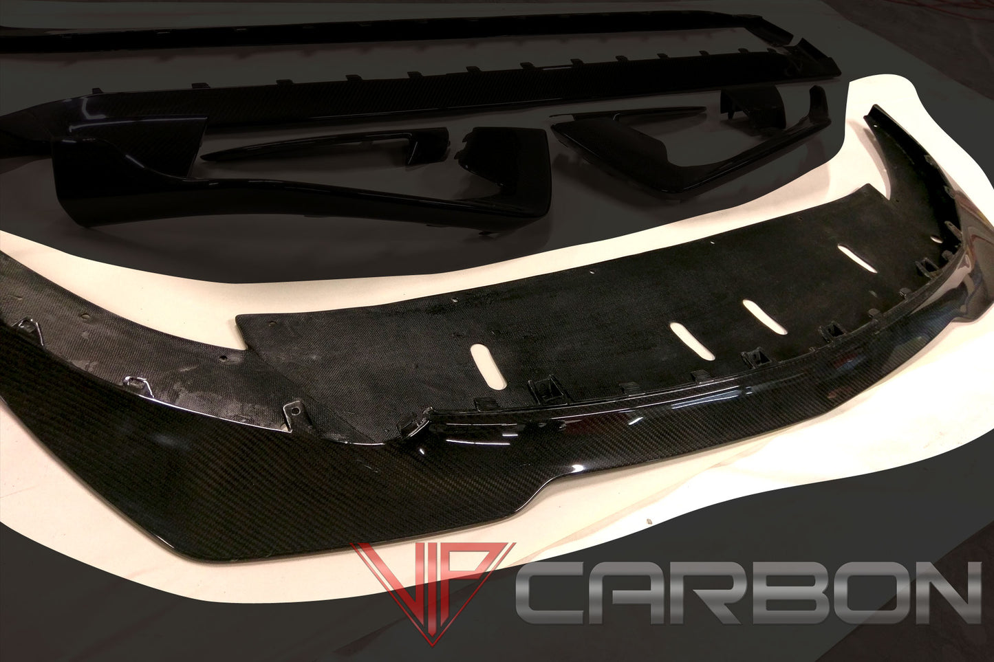 Carbon Fiber GT350 "R" Front Splitter Ford Mustang Shelby 2015-2018 by California Super Coupes