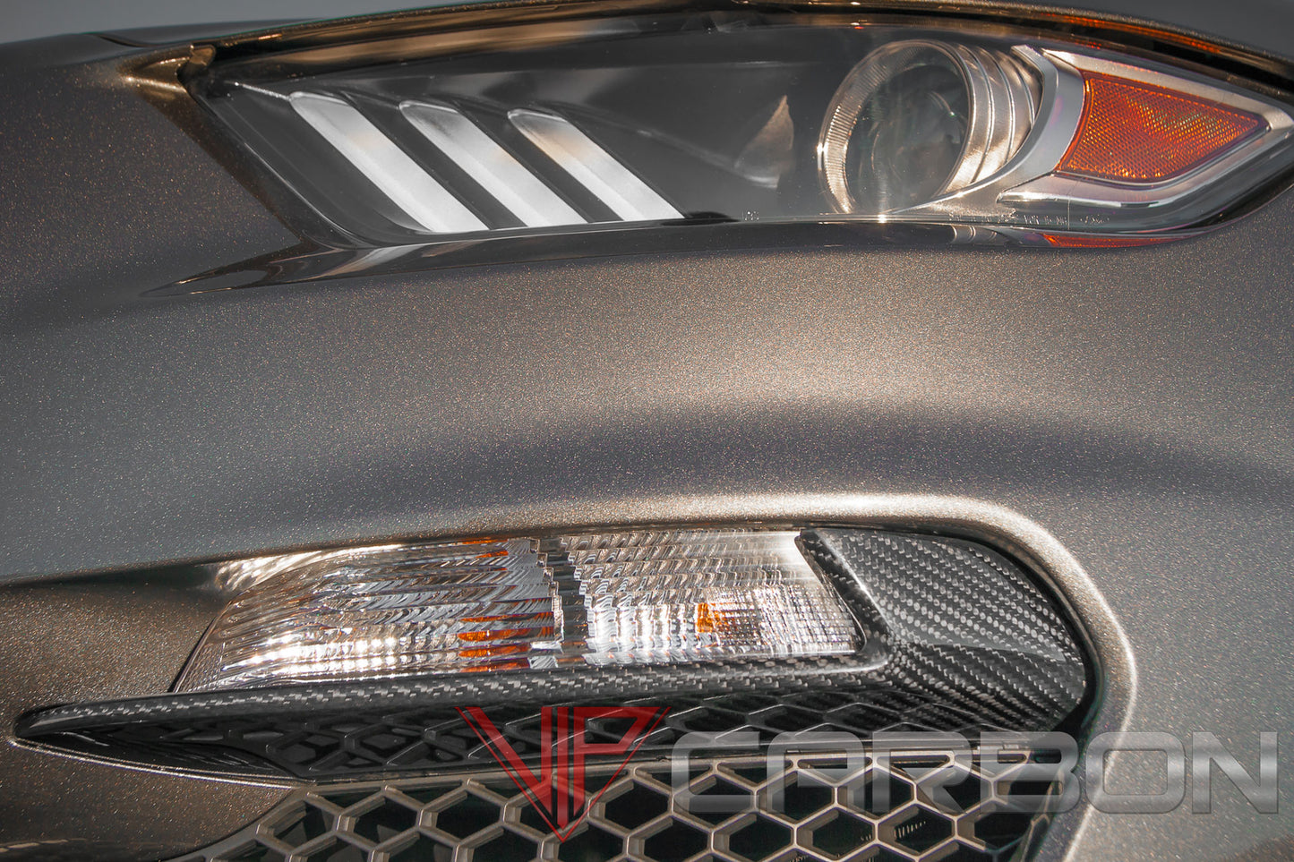 Carbon Fiber GT350 Marker Bezels Ford Mustang Shelby 2015-2018 by California Super Coupes