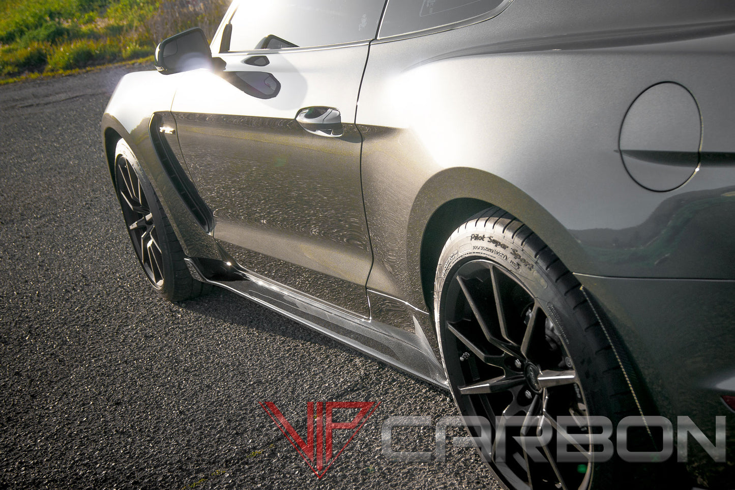 Carbon Fiber GT350 Side Skirts Ford Mustang Shelby 2015-2018 by California Super Coupes