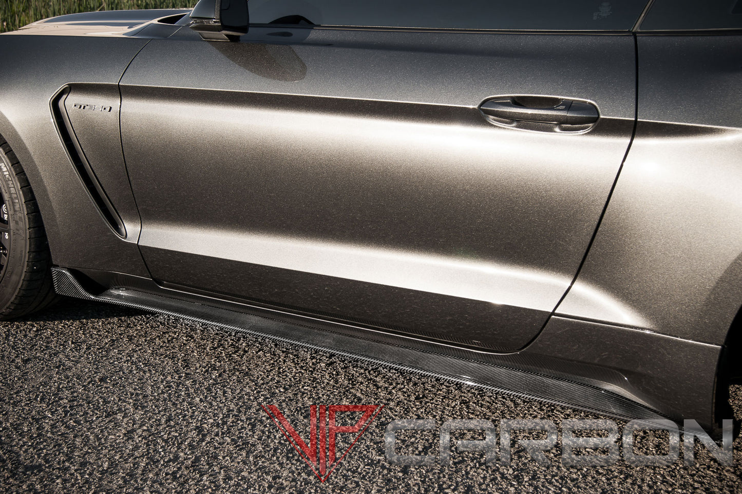 Carbon Fiber GT350 Side Skirts Ford Mustang Shelby 2015-2018 by California Super Coupes