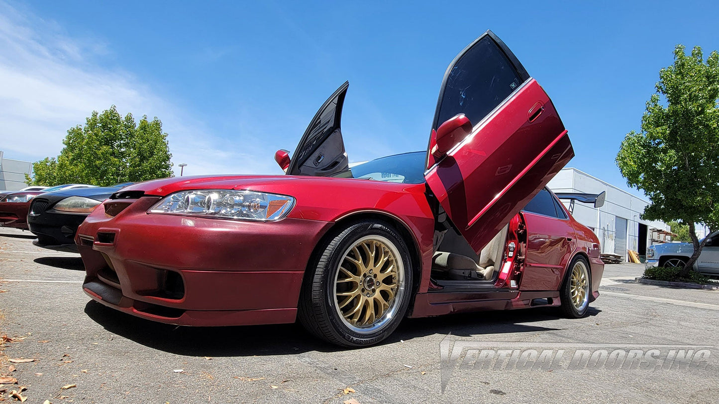 VDCHA98024D Honda Accord 1998-2002 4DR Vertical Vertical Lambo Door Conversion Kit by Vertical Doors Inc. #Honda #Accord #HondaAccord #VerticalDoorsInc #LamboDoors #VerticalDoors #DoorConversion #scissordoors