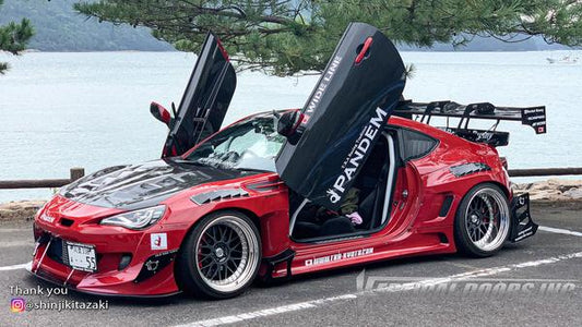 Toyota 86 2017-2021 Vertical Lambo Door Conversion Kit by Vertical Doors Inc. VDCTOY8617 #toyota #toyota86 #ft86 #BRZ #86 #frs #GT86 #Scion #scionfrs #installation #VerticalDoorsInc #LamboDoors #VerticalDoors
