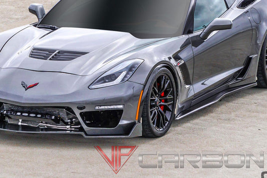 Side Skirts Z06 Style Carbon Fiber for Chevrolet Corvette C7 2014-2019