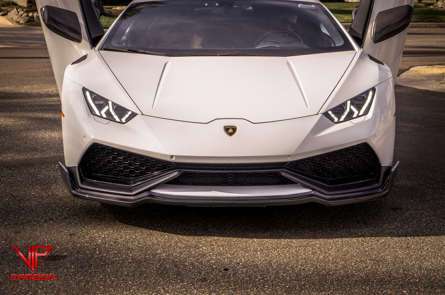 610-4 FRONT SPLITTER (16 SCREWS) CARBON FIBER LAMBORGHINI HURACAN 14-19