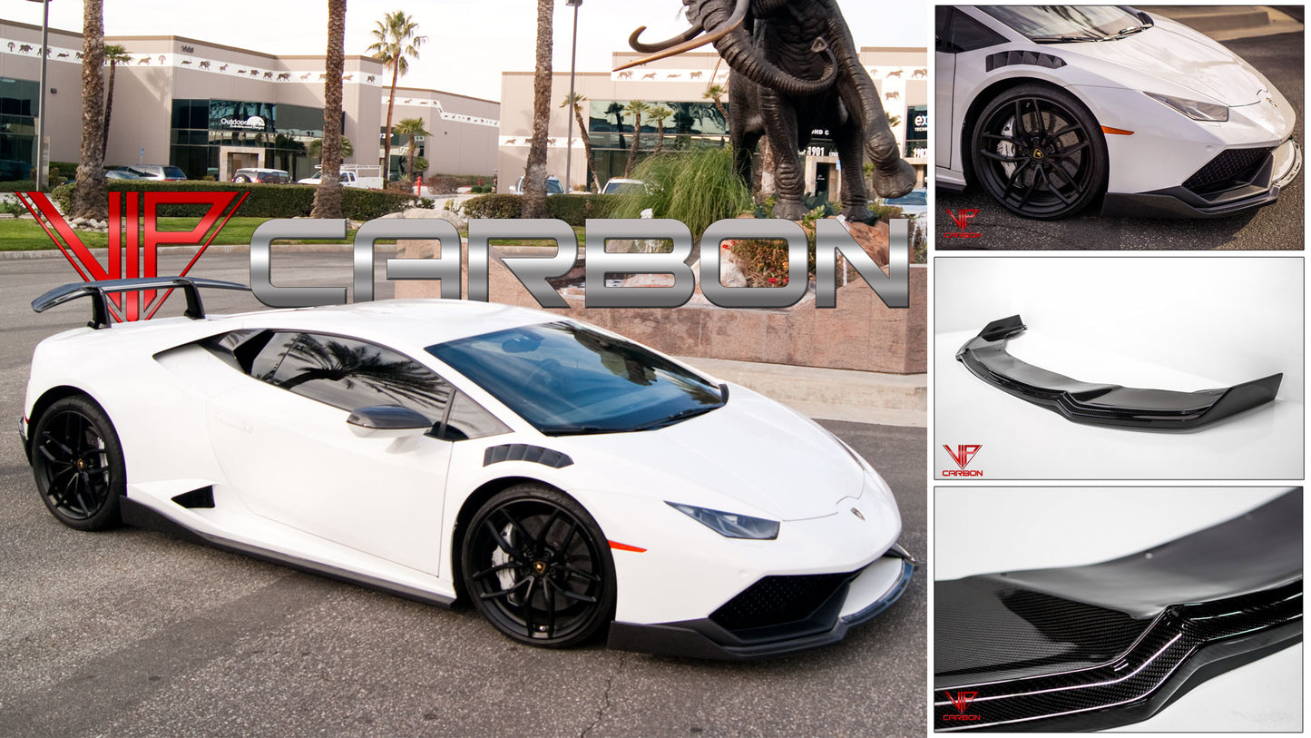 610-4 FRONT SPLITTER (16 SCREWS) CARBON FIBER LAMBORGHINI HURACAN 14-19