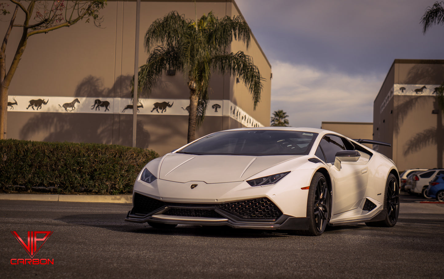 610-4 FRONT SPLITTER (16 SCREWS) CARBON FIBER LAMBORGHINI HURACAN 14-19