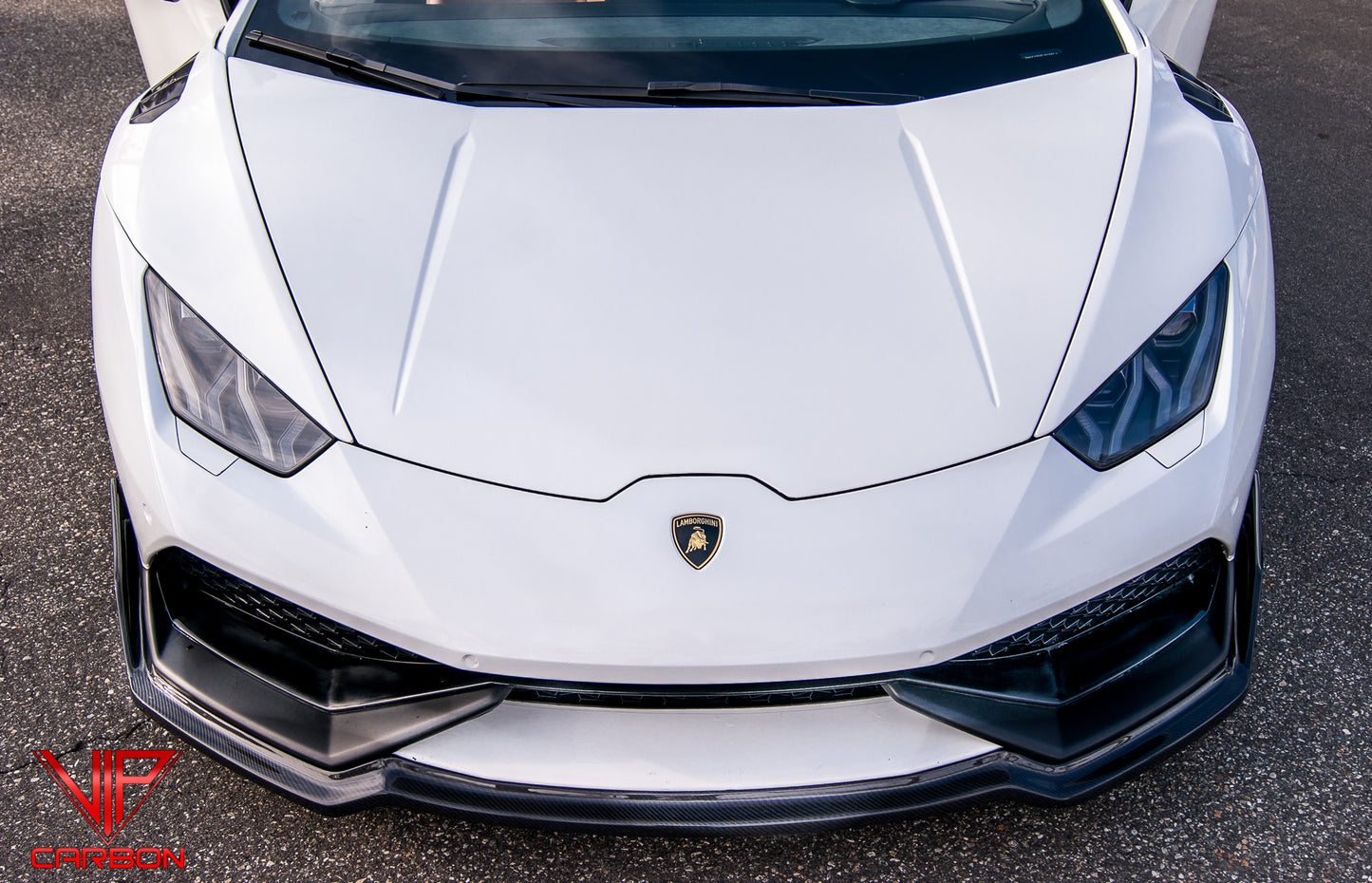 610-4 FRONT SPLITTER (16 SCREWS) CARBON FIBER LAMBORGHINI HURACAN 14-19