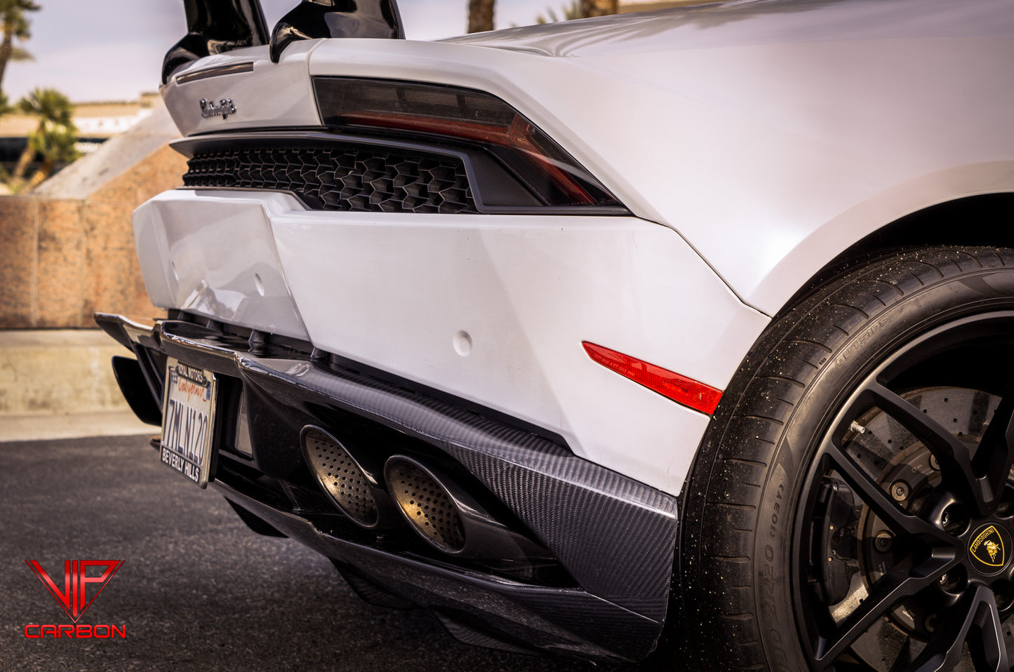 Rear Bumper Carbon Fiber Lamborghini Huracan 14-19