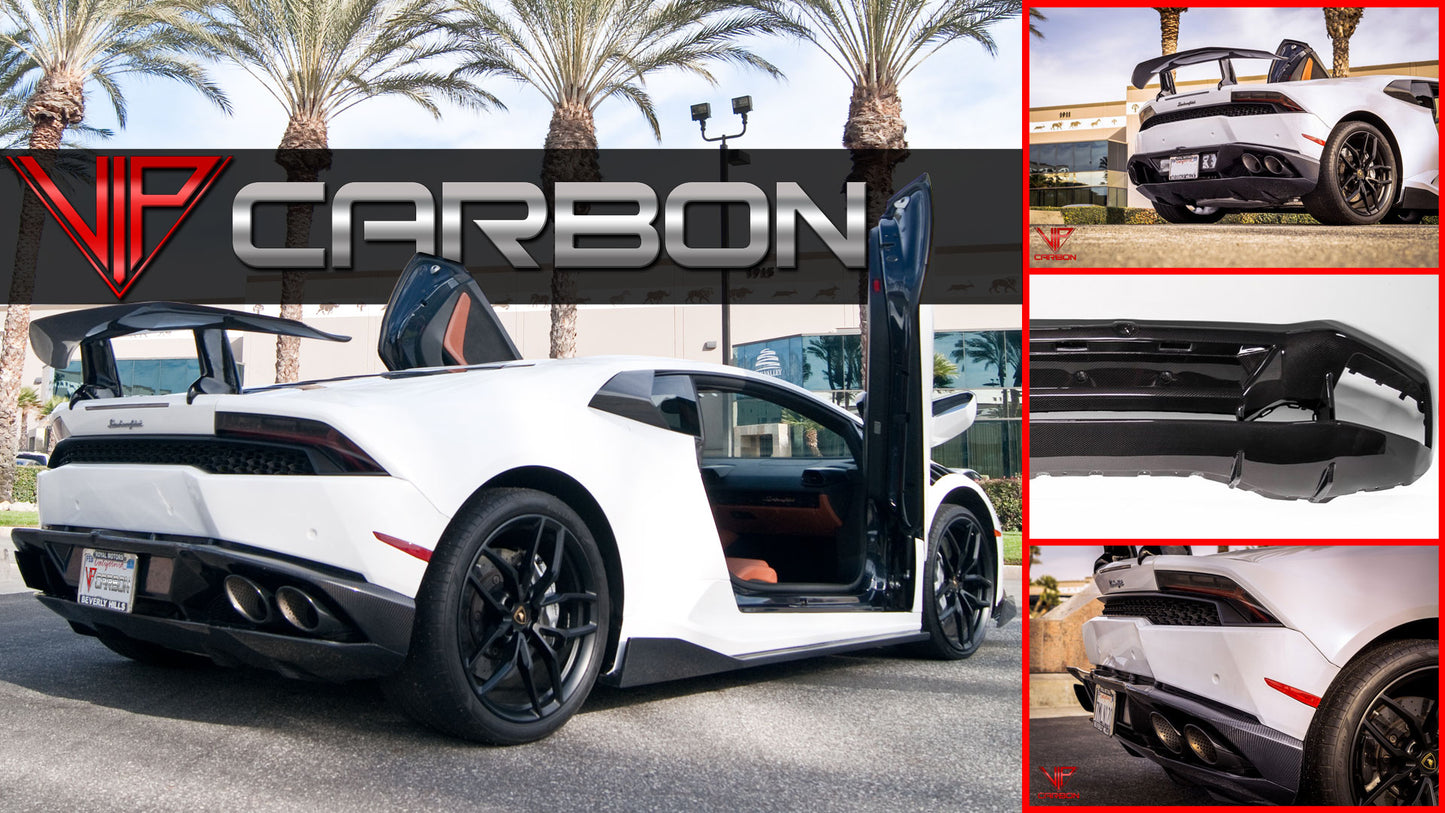 Rear Bumper Carbon Fiber Lamborghini Huracan 14-19