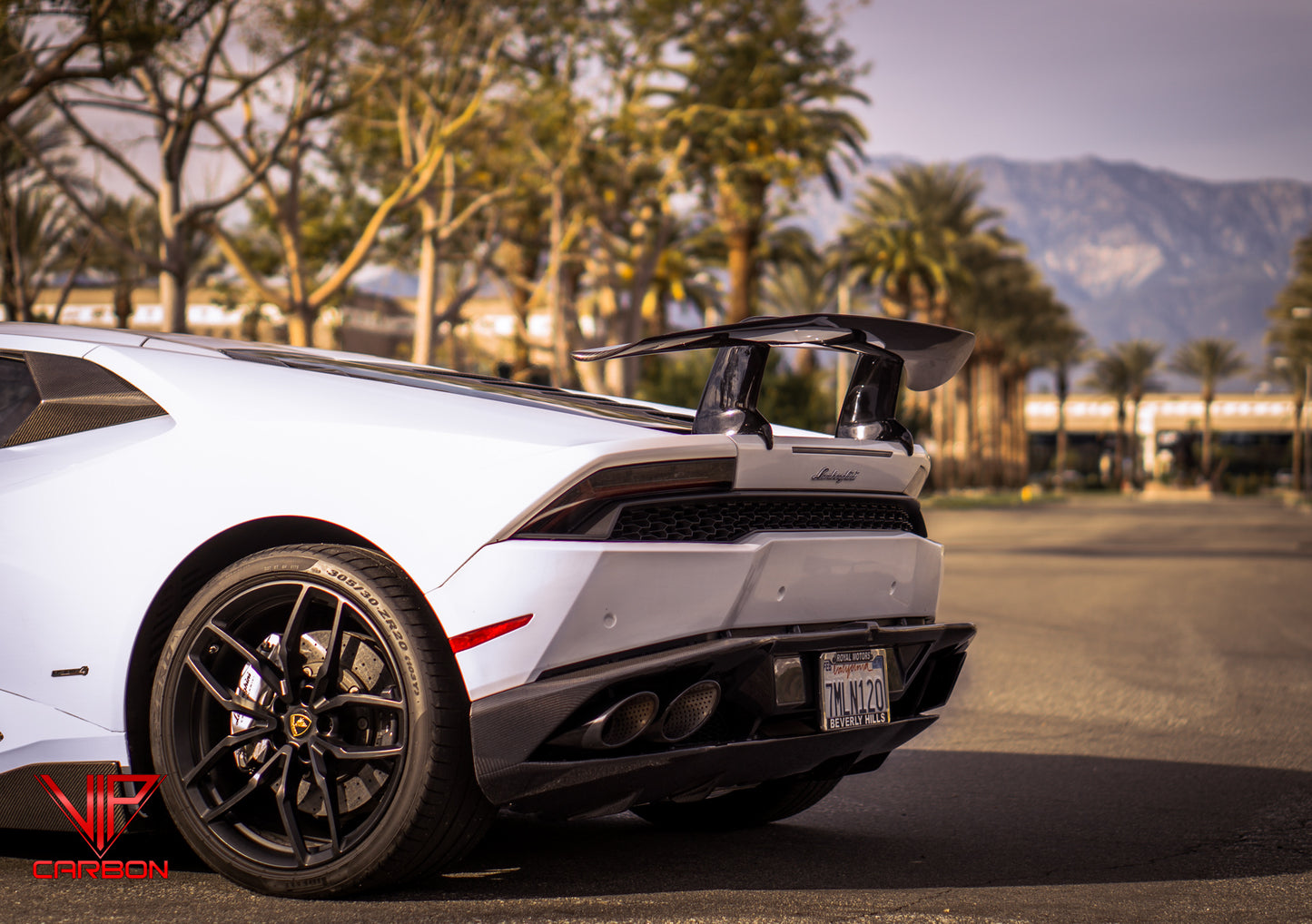 Rear Bumper Carbon Fiber Lamborghini Huracan 14-19