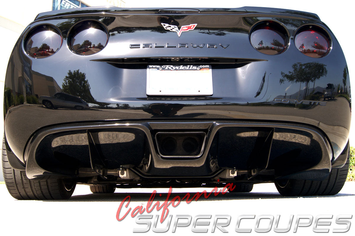 Fiberglass Diffuser Exhaust V1 ( for 2 Tips) for Chevrolet Corvette C6