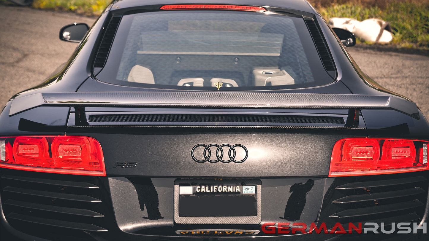 2ndgen Style Spoiler for Audi R8 2007-2015 in Carbon Fiber or Fiberglass for the coupe and spyder