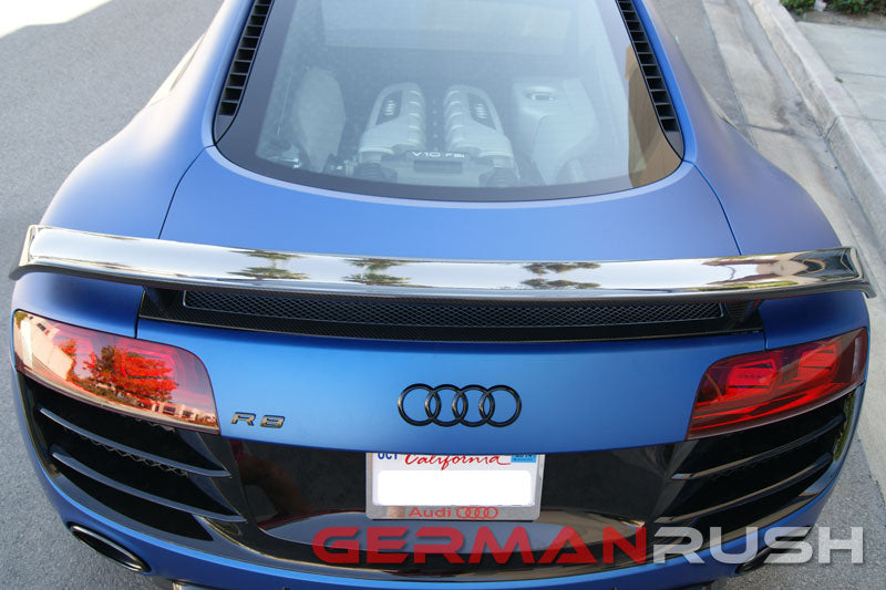 Wing GT Style for Audi R8 2007-2015 in Carbon Fiber or Fiberglass