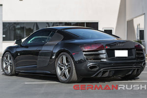 Rear Diffuser V10 Style with fins for Audi R8 2009-2012 in Carbon Fiber or Fiberglass