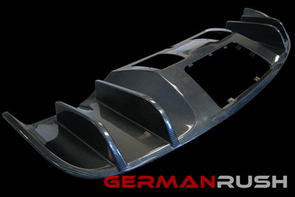 Rear Diffuser V8 Style for Audi R8 2007-2012 in Carbon Fiber or Fiberglass