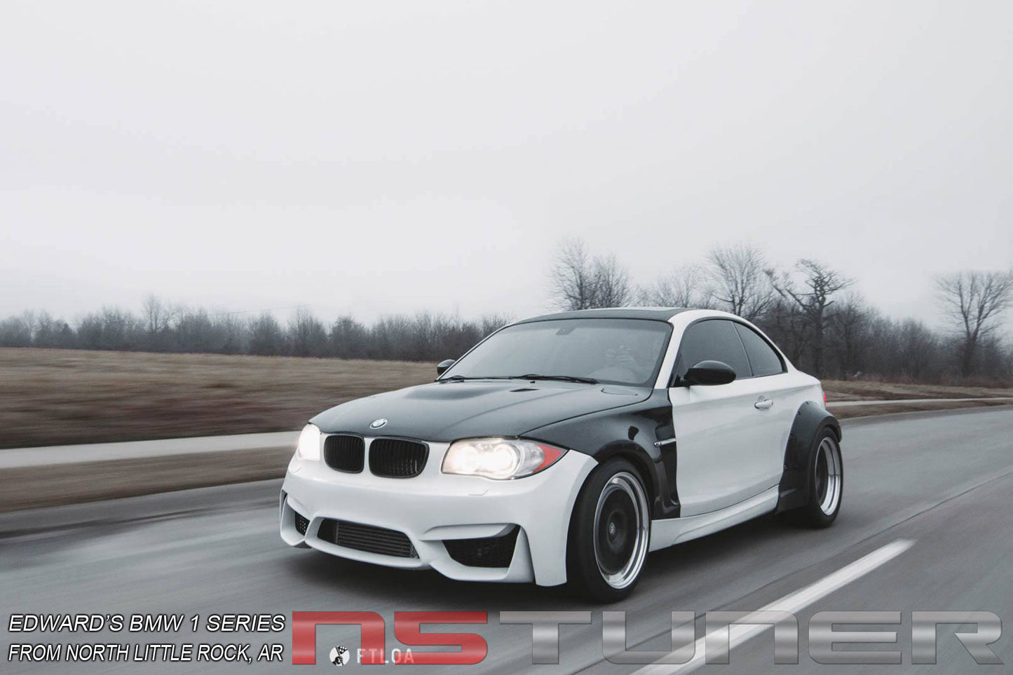 Front Fenders Wide style for the 1 Series E82 E88 135i 128i in Carbon Fiber and Fiberglass