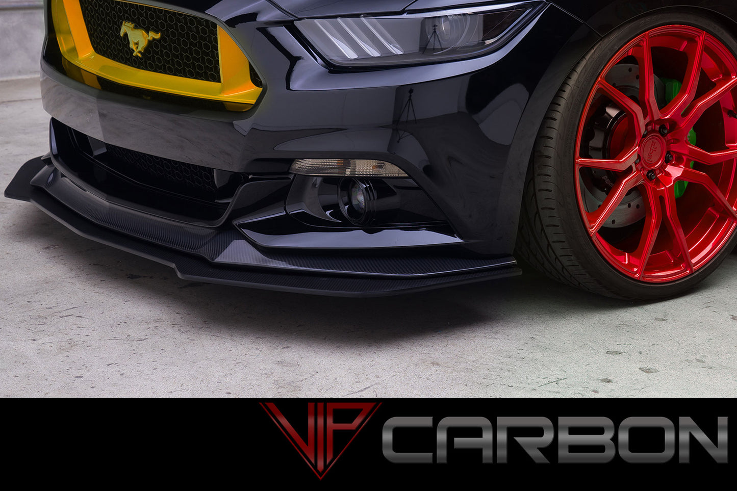 Carbon Fiber GT Concept Front Air Dam Ford Mustang 2015-2018 by VIP