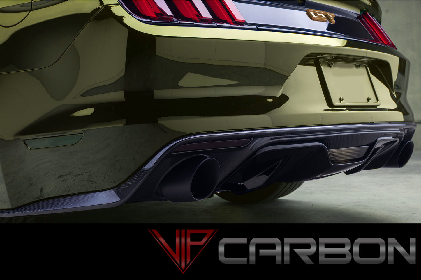 Carbon Fiber GT Rear Diffuser Ford Mustang 2015-2018 by VIP
