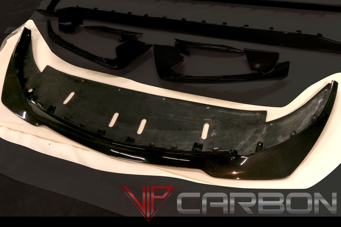 Carbon Fiber GT350 "R" Front Splitter Ford Mustang Shelby 2015-2018 by California Super Coupes