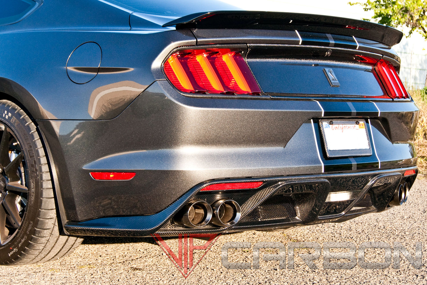 Carbon Fiber GT350 Rear Diffuser Ford Mustang Shelby 2015-2018 by California Super Coupes