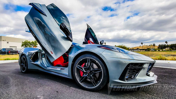 Chevrolet Corvette C8 featuring Door conversion kit by Vertical Doors, Inc. AKA 