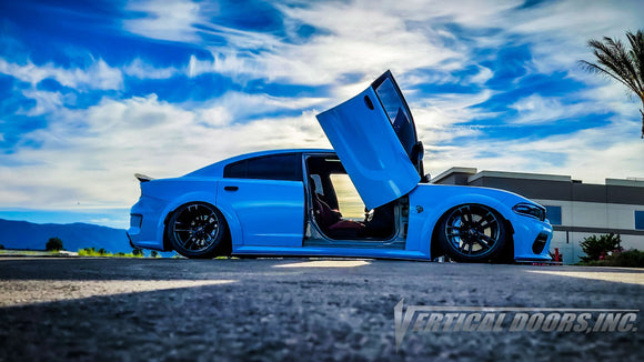 @kk_slowdown Two Tone Wrap Dodge Charger with Door conversion kit by Vertical Doors, Inc. AKA 