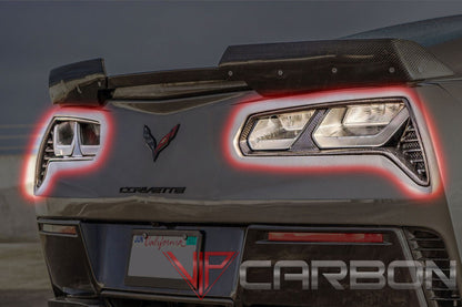 Tail Light Bezels Carbon Fiber for Chevrolet Corvette C7 2014-2019